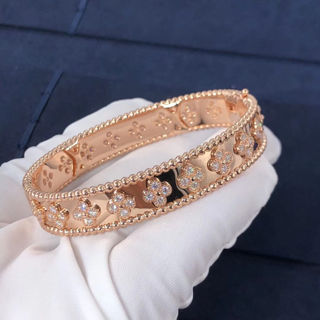 Van Cleef & Arpels Perlee clovers bracelet 18k pink gold VCARN5B200