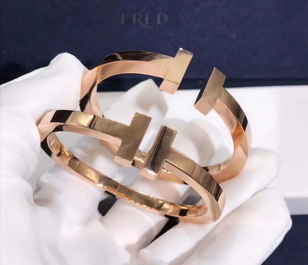 18K Pink Gold Tiffany T Square Bracelet
