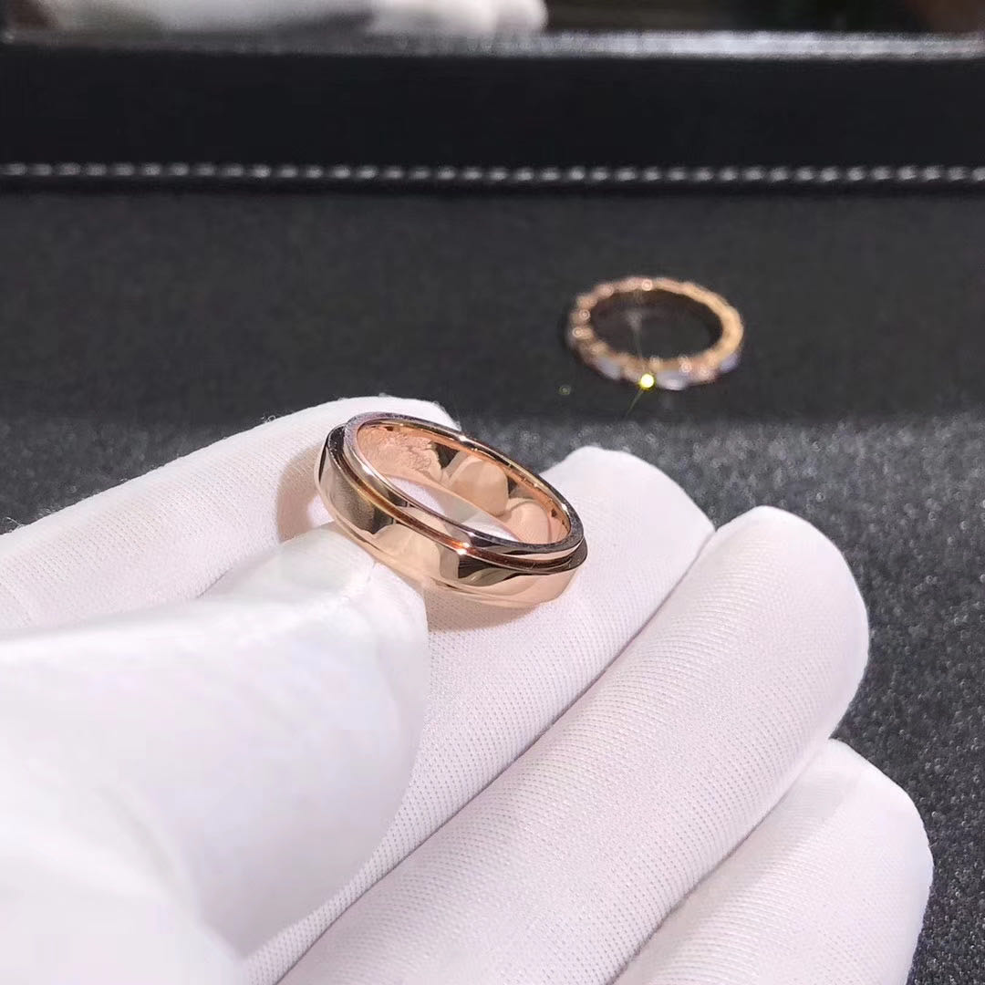 Piaget Possession Ring 18K Rose Gold Three Circle Turnable No Diamonds G34PC100
